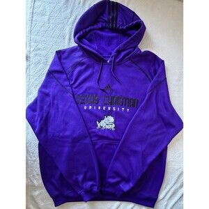 Adidas TCU Texas Christian University Horned Frogs Purple Hoodie Men's Medium